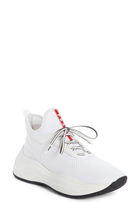 white prada sock shoes|prada sock sneakers.